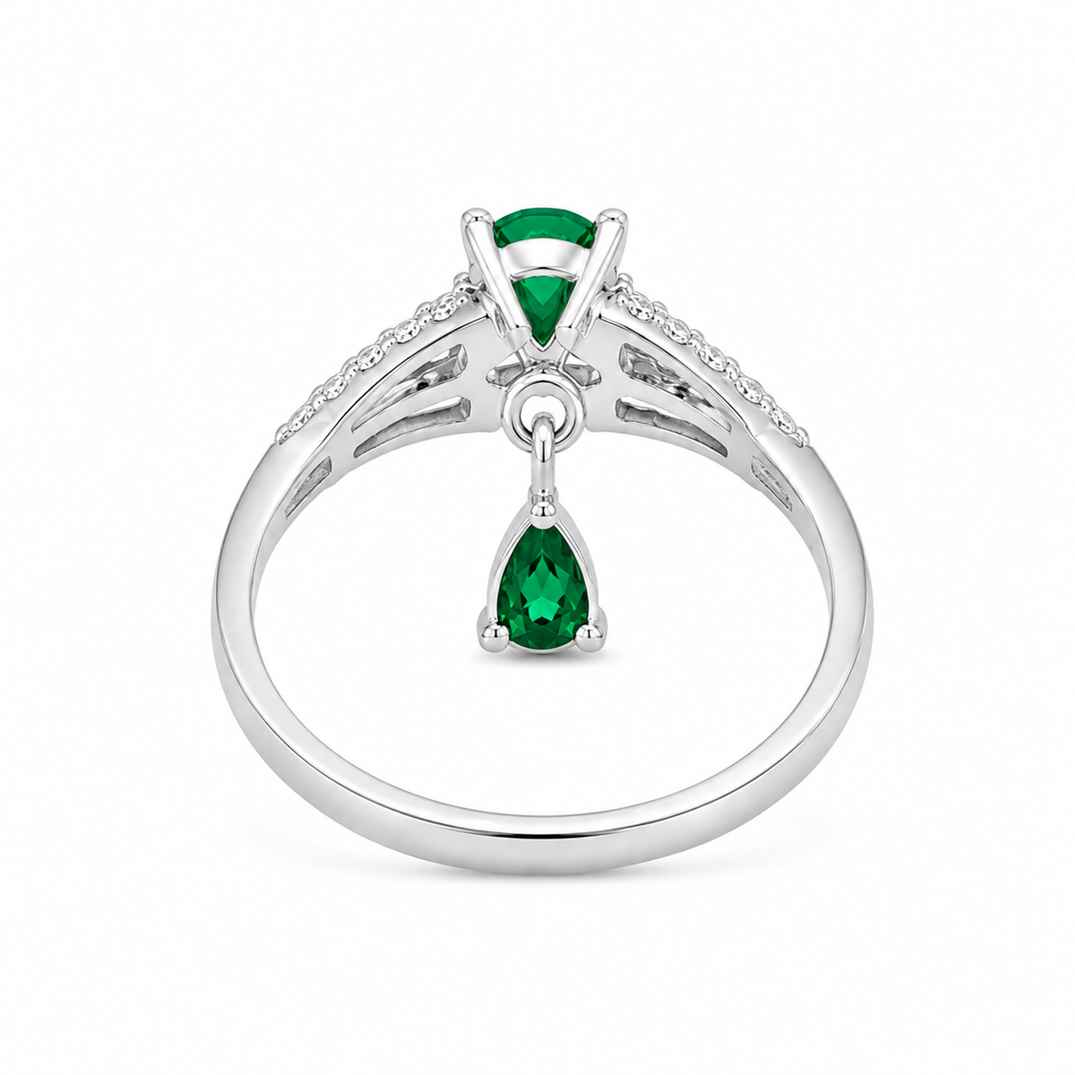 Emerald Celestial Drop Ring