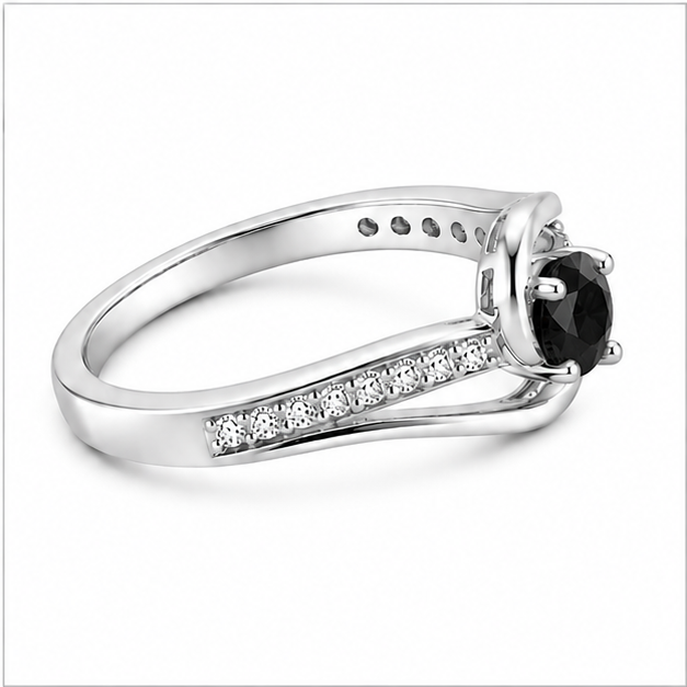 Black Onyx Infinity Promise Ring