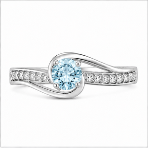 Blue Topaz Sky Infinity Promise Ring