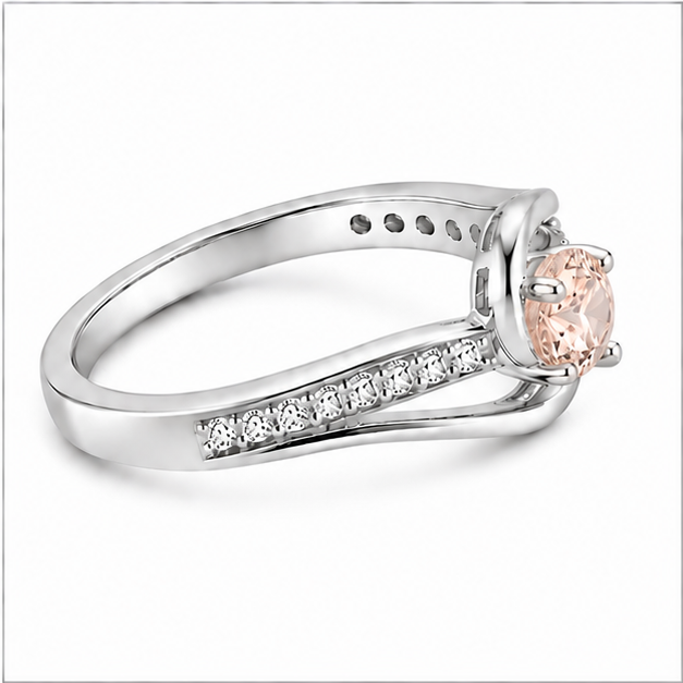 Morganite Infinity Promise Ring