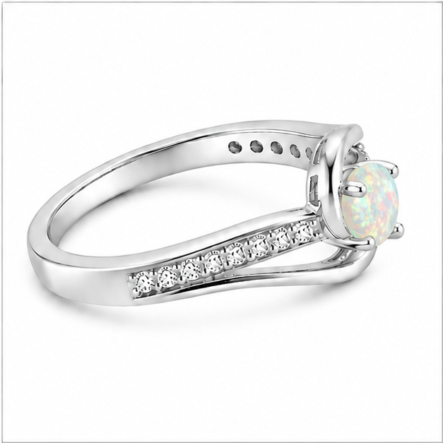 Opal Infinity Promise Ring