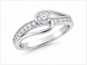 White CZ Flow Ring