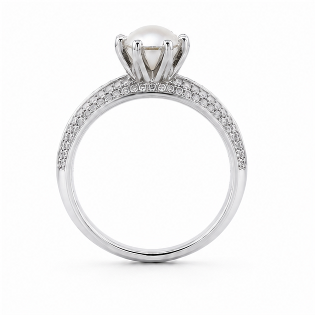 Pearl Eternal Crown Ring