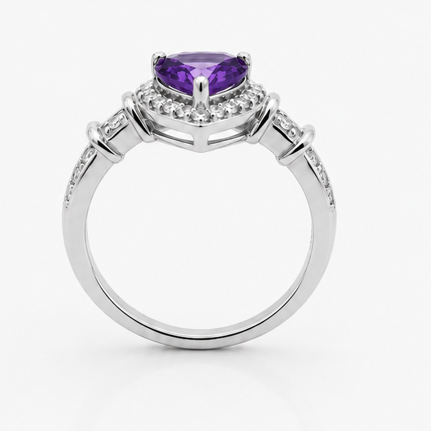 Amethyst Purple Luna Empress Ring