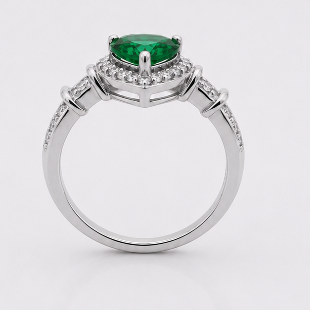 Emerald Luna Empress Ring