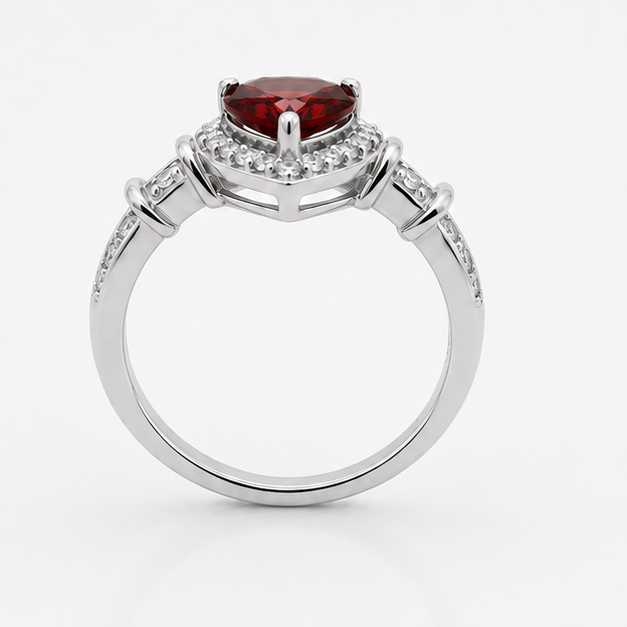 Garnet Red Luna Empress Ring
