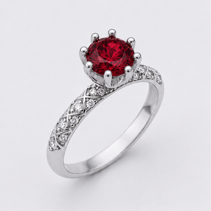 Garnet Red Aurora Legacy Ring