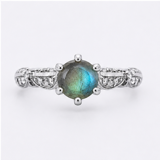 Rose Quartz Eden Blossom Ring