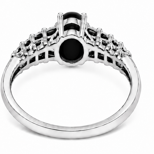 Black Onyx Aurora Rose Ring