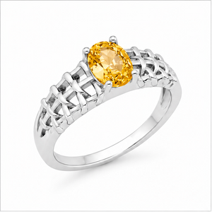 Citrine Aurora Rose Ring