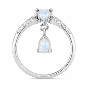 Moonstone Celestial Drop Ring