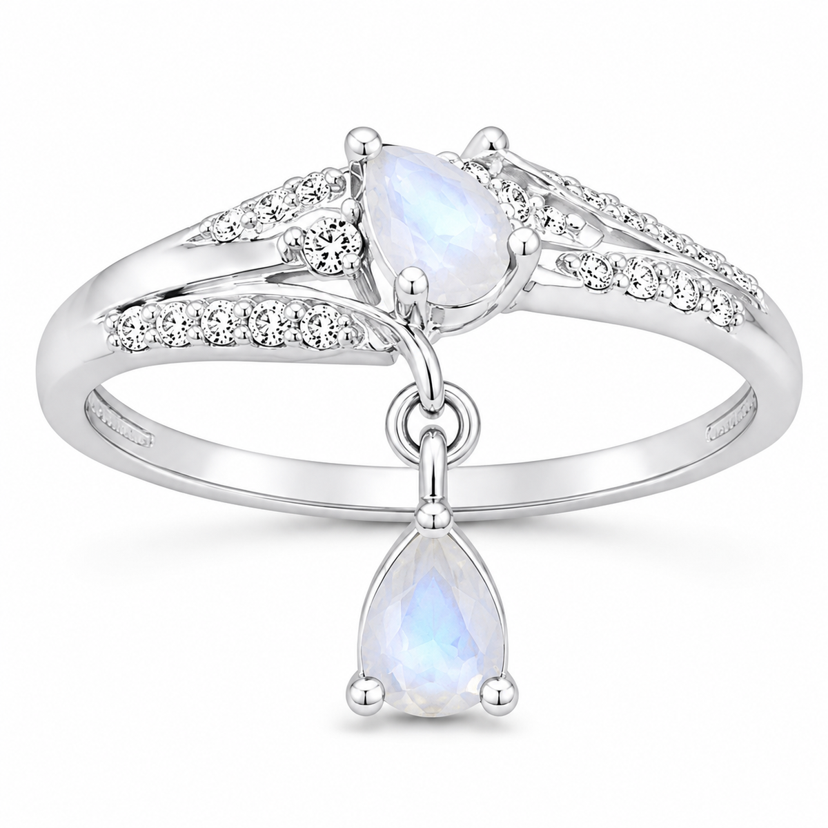 Moonstone Celestial Drop Ring