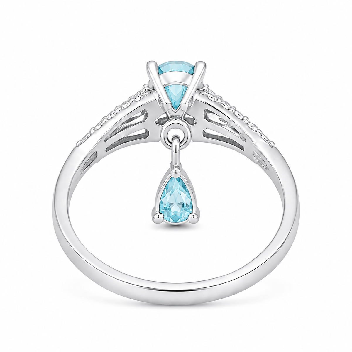 Aquamarine Celestial Drop Ring