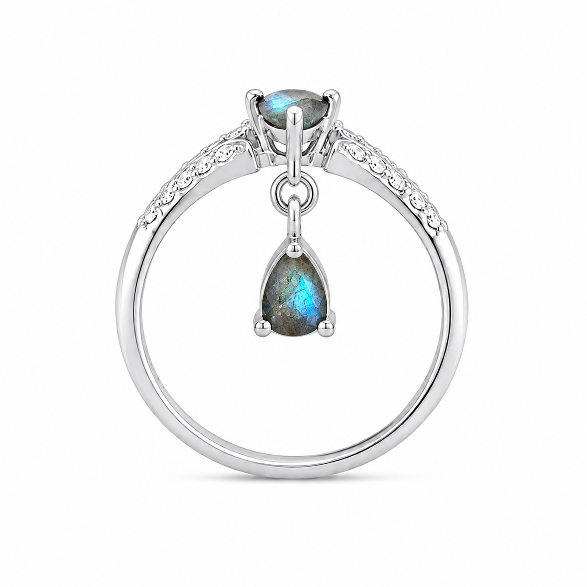 Labradorite Celestial Drop Ring