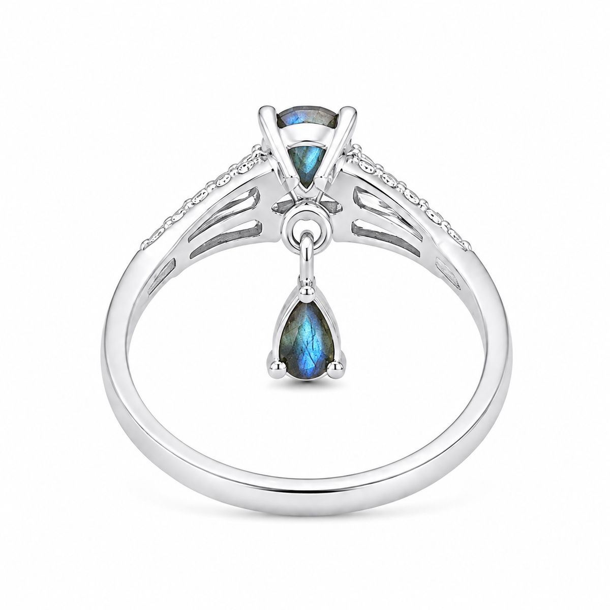 Labradorite Celestial Drop Ring