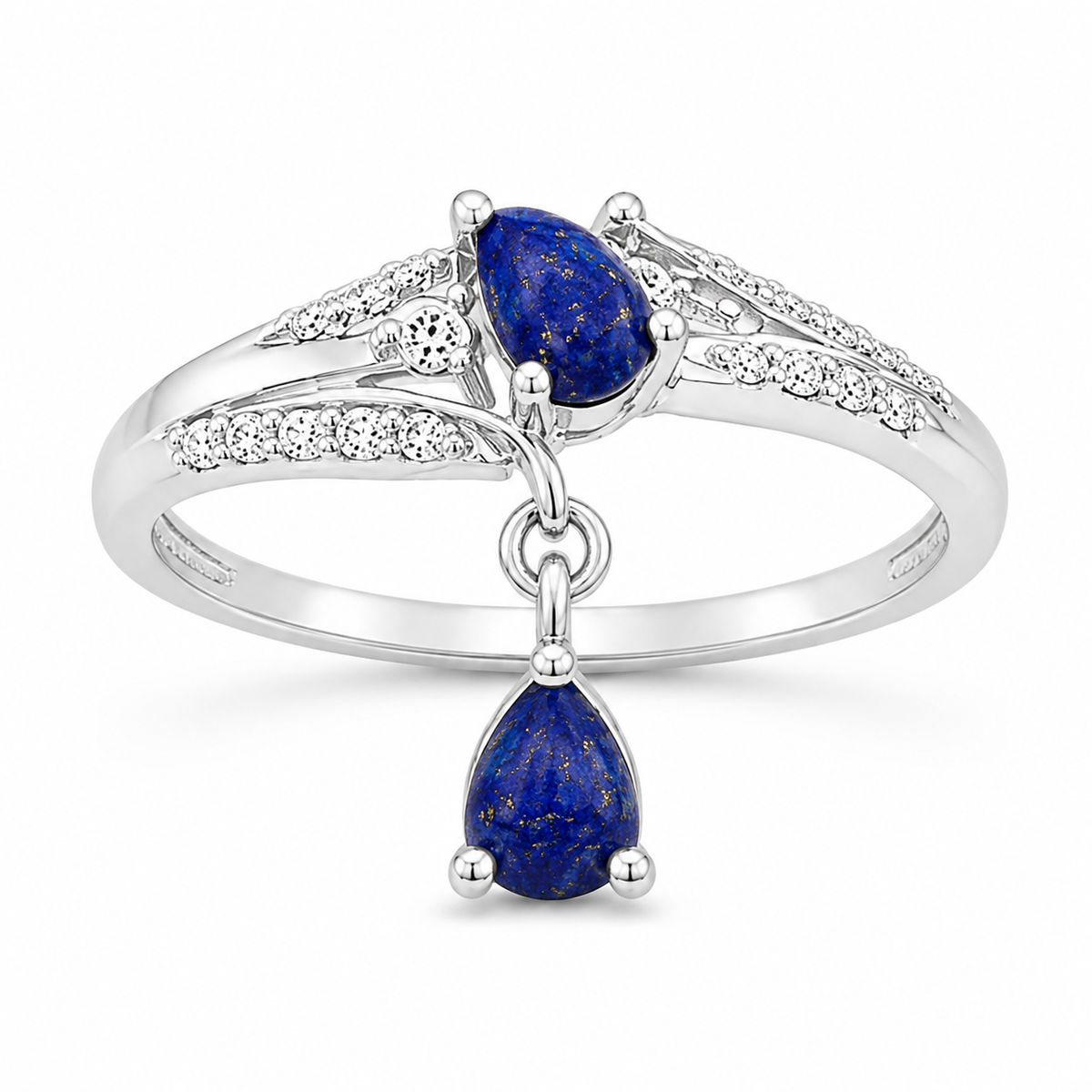 Lapis Celestial Drop Ring