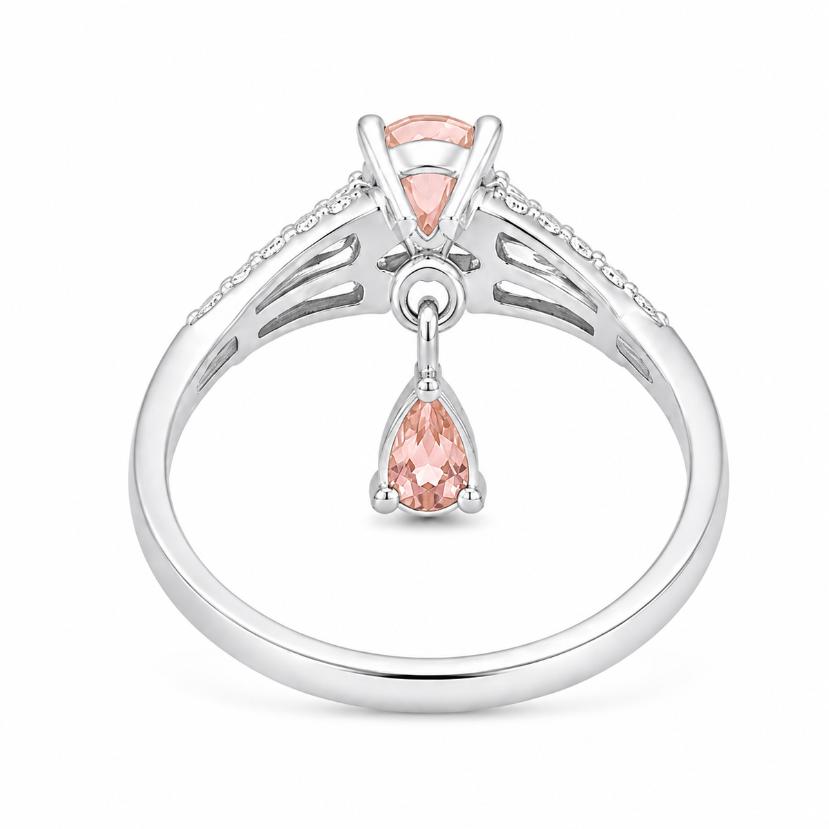 Morganite Celestial Drop Ring