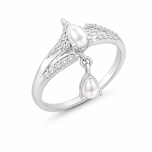 Pearl Celestial Drop Ring
