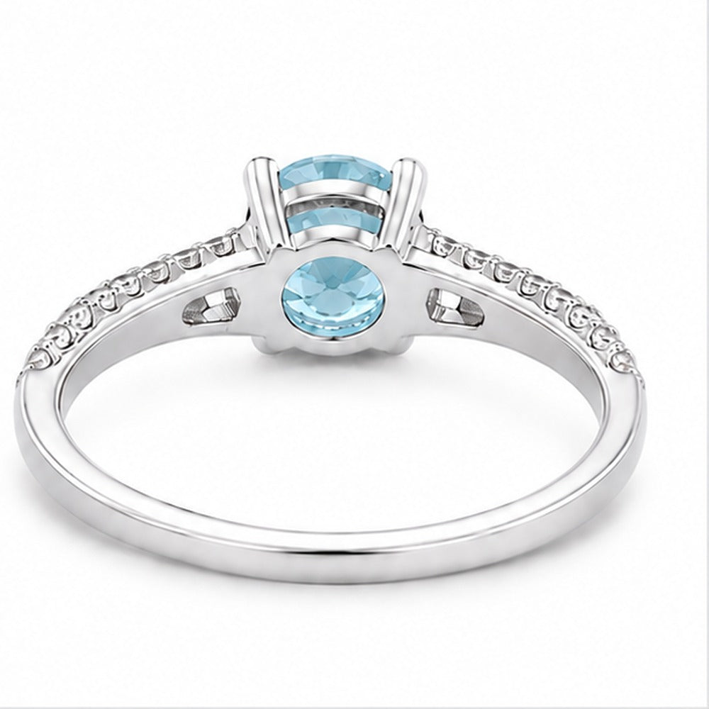 Aquamarine Aurora Bloom Ring
