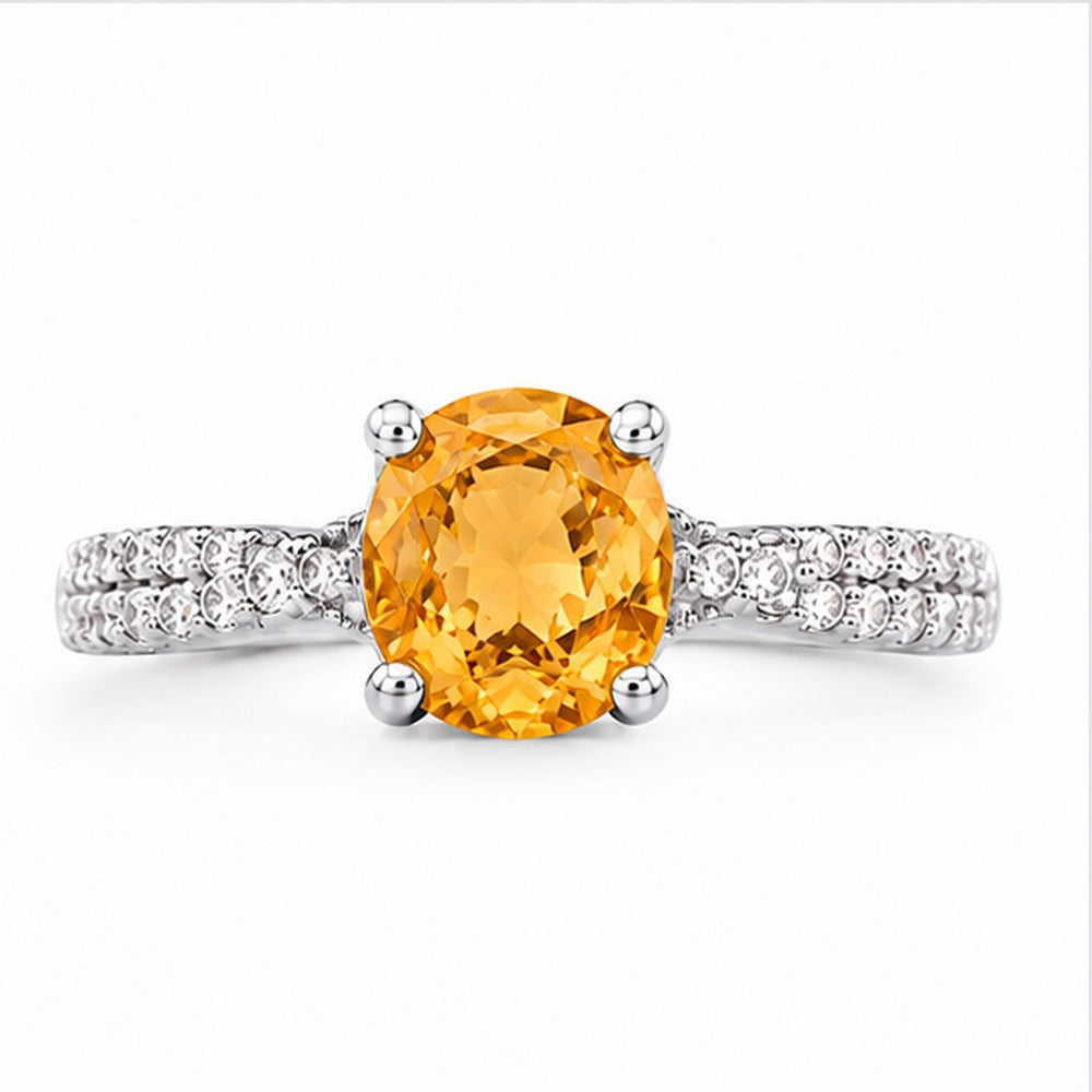 Citrine Aurora Bloom Ring