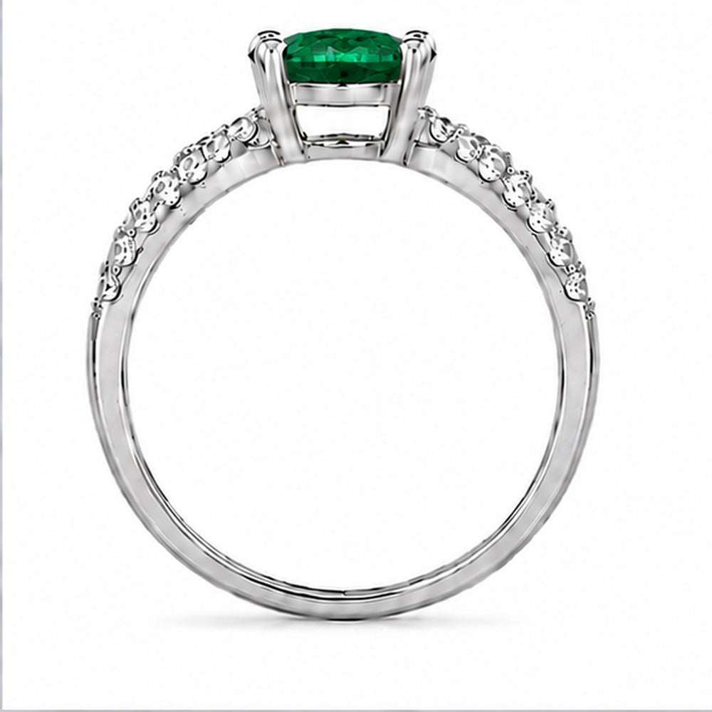 Emerald Aurora Bloom Ring