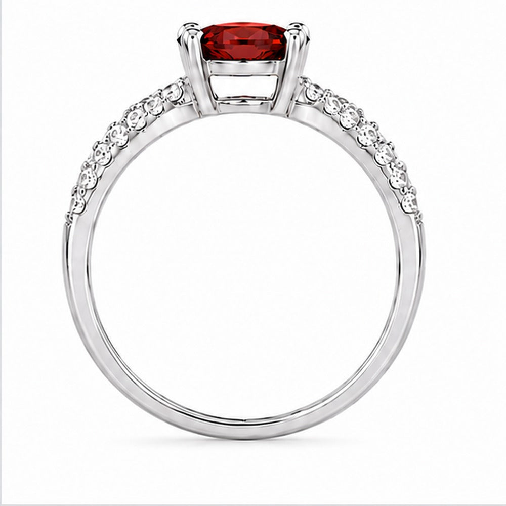 Garnet Orange Aurora Bloom Ring
