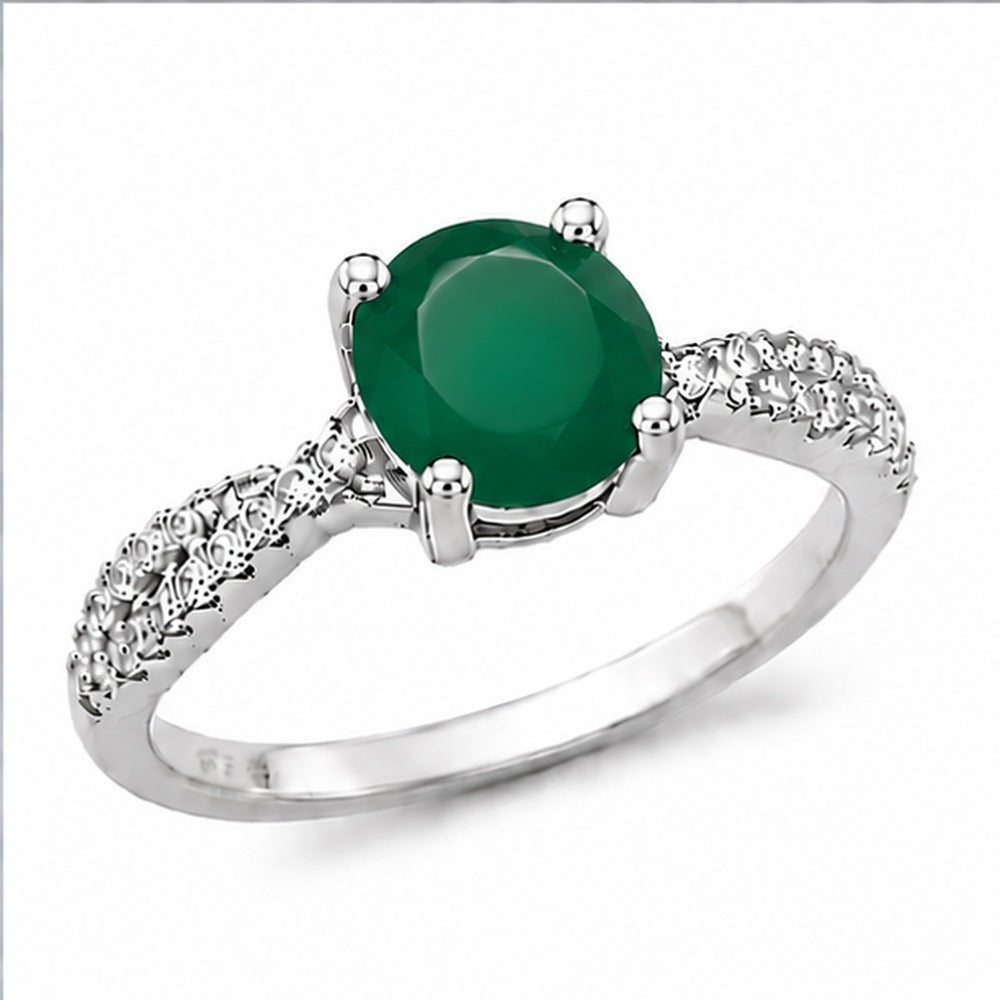 Green Onyx Aurora Bloom Ring