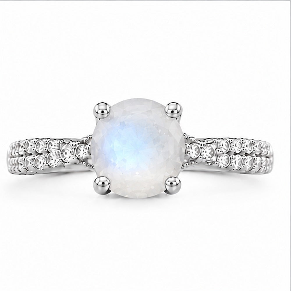 Moonstone Aurora Bloom Ring