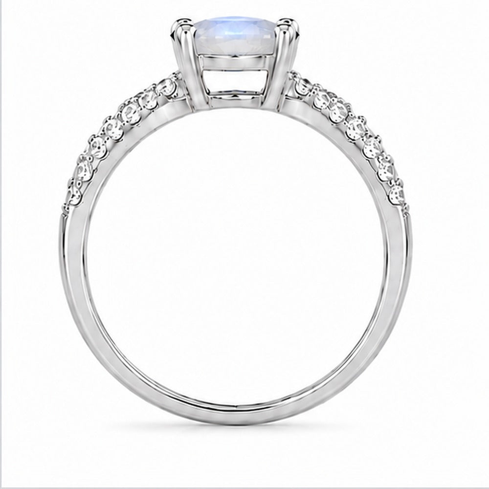 Moonstone Aurora Bloom Ring