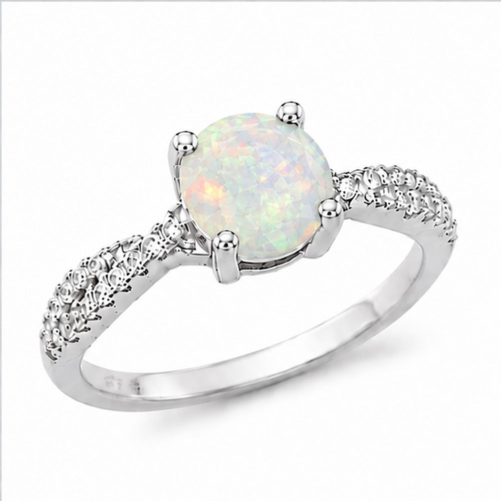 Opal Aurora Bloom Ring