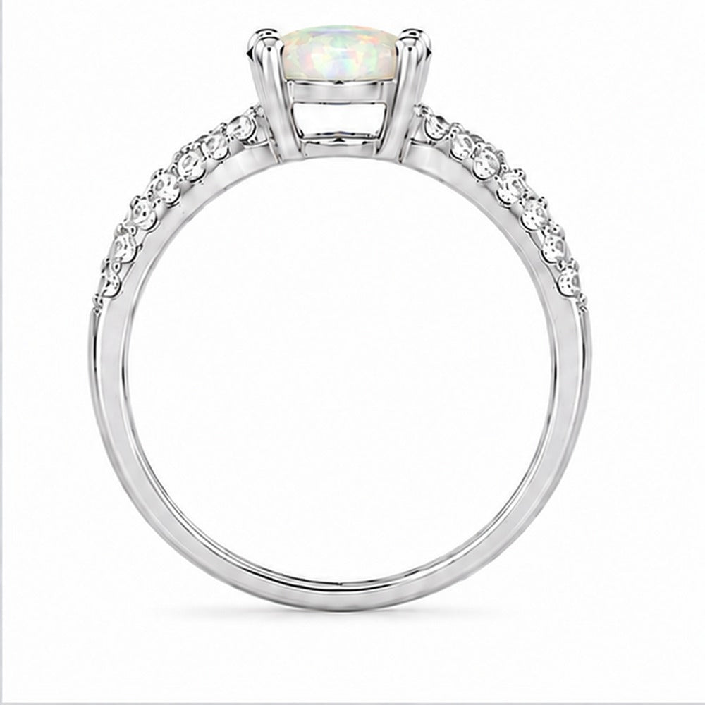 Opal Aurora Bloom Ring