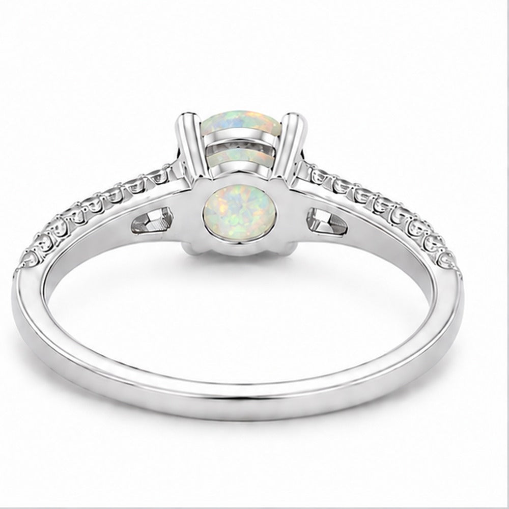 Opal Aurora Bloom Ring