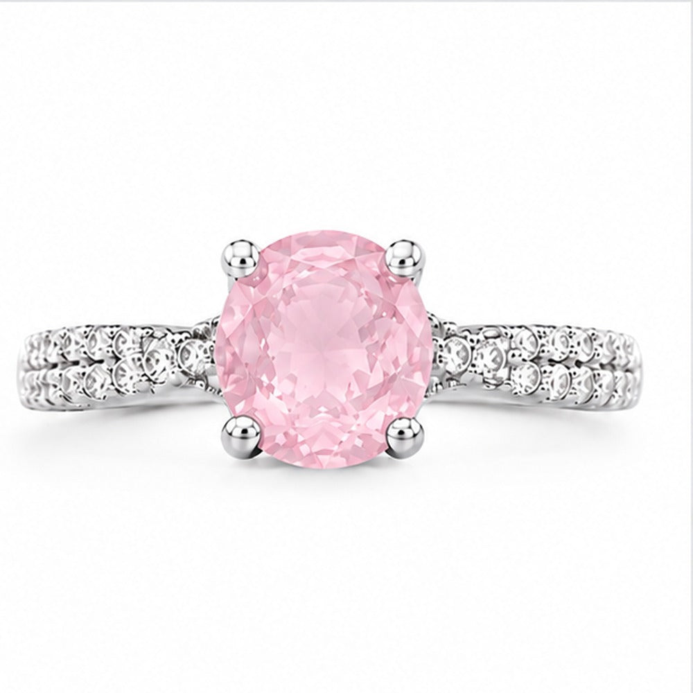 Rose Quartz Aurora Bloom Ring