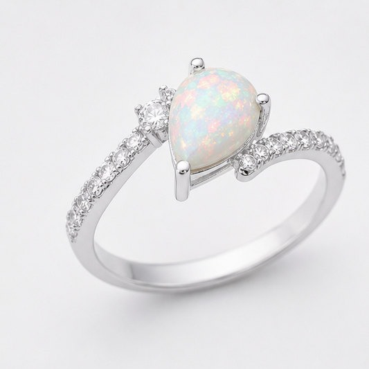 Opal Halo Grace Ring
