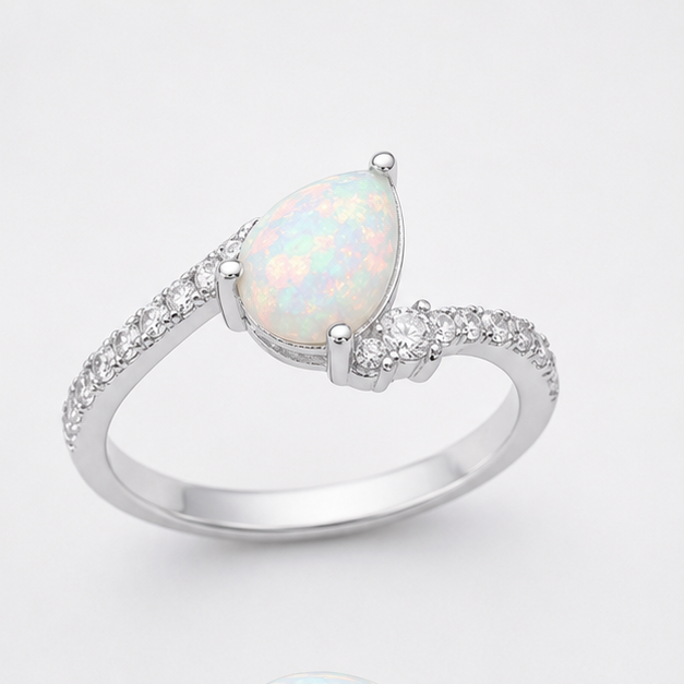 Opal Halo Grace Ring