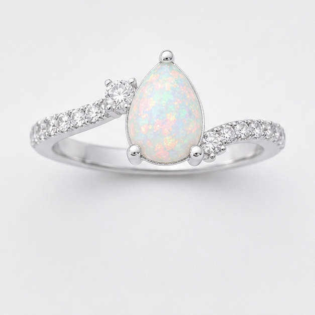 Opal Halo Grace Ring