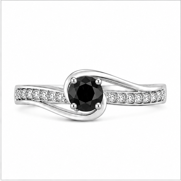 Black Onyx Infinity Promise Ring