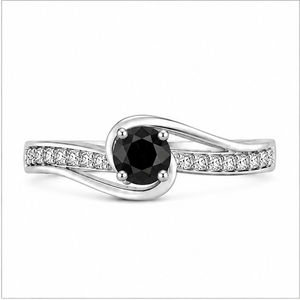 Black Onyx Infinity Promise Ring
