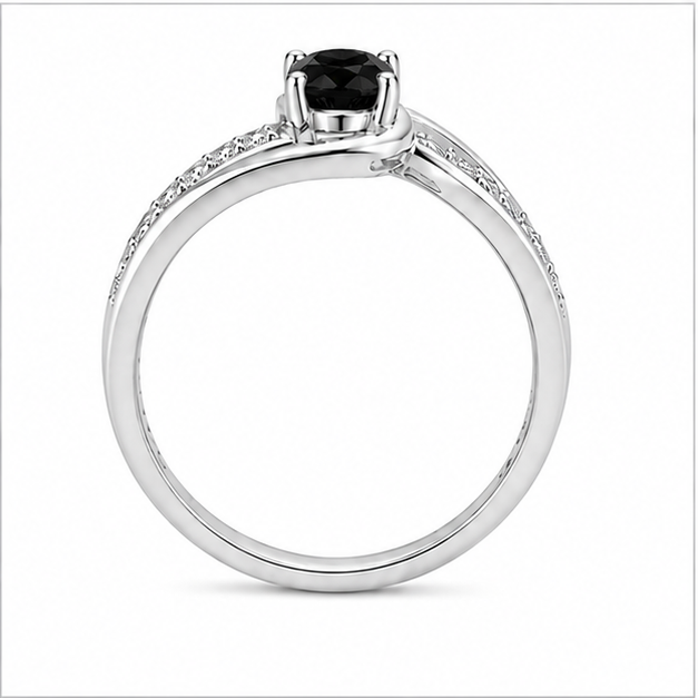 Black Onyx Infinity Promise Ring