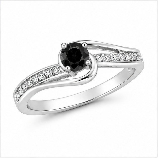 Black Onyx Infinity Promise Ring
