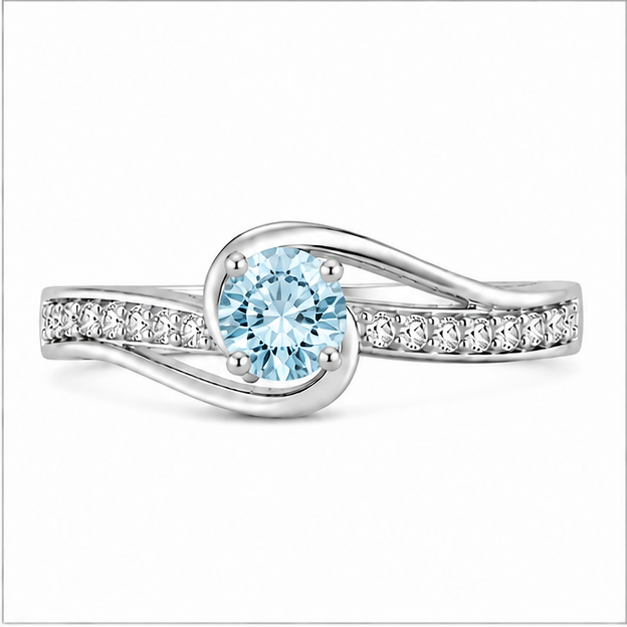 Blue Topaz Sky Infinity Promise Ring