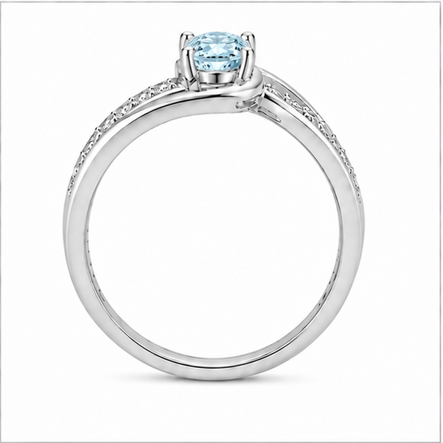 Blue Topaz Sky Infinity Promise Ring