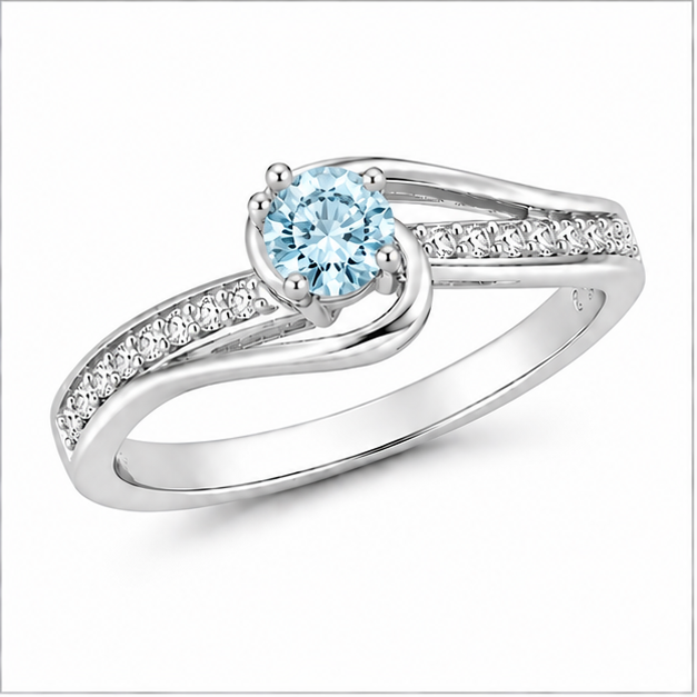 Blue Topaz Sky Infinity Promise Ring