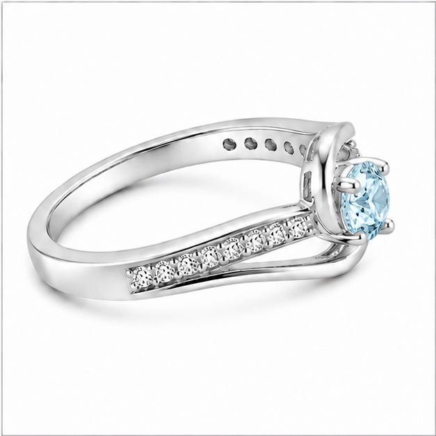 Blue Topaz Sky Infinity Promise Ring