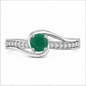 Emerald Infinity Promise Ring