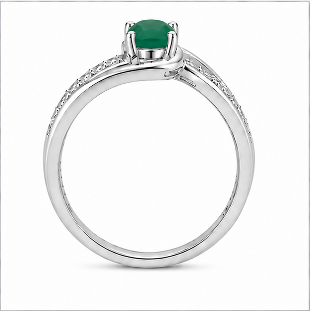 Emerald Infinity Promise Ring