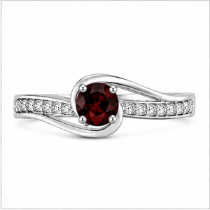 Garnet Red Infinity Promise Ring