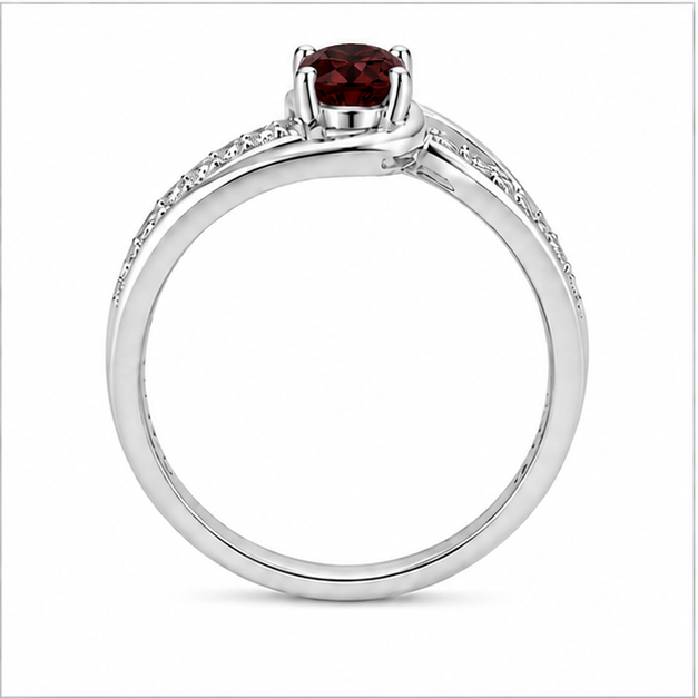 Garnet Red Infinity Promise Ring