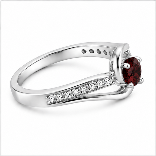 Garnet Red Infinity Promise Ring