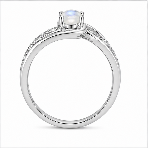 Moonstone Infinity Promise Ring